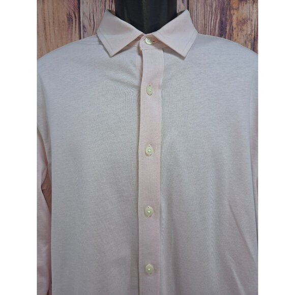 Untuckit Mens Large Pink Long Sleeve Button-Down Shirt 100% Cotton - Picture 3 of 7